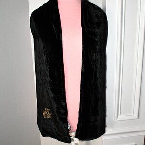 Lauren Ralph Lauren Holiday Logo Oblong Wrap Black #L00178 NWT
